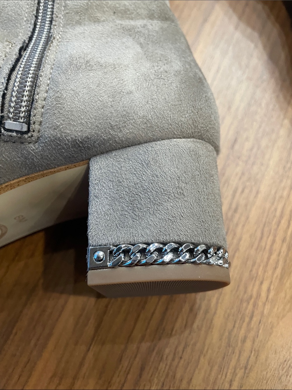 Michael Kors Over-the-Knee Suede Block Heel Boots - Light Gray - Picture 3 of 8